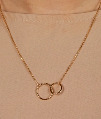 Double circle necklace